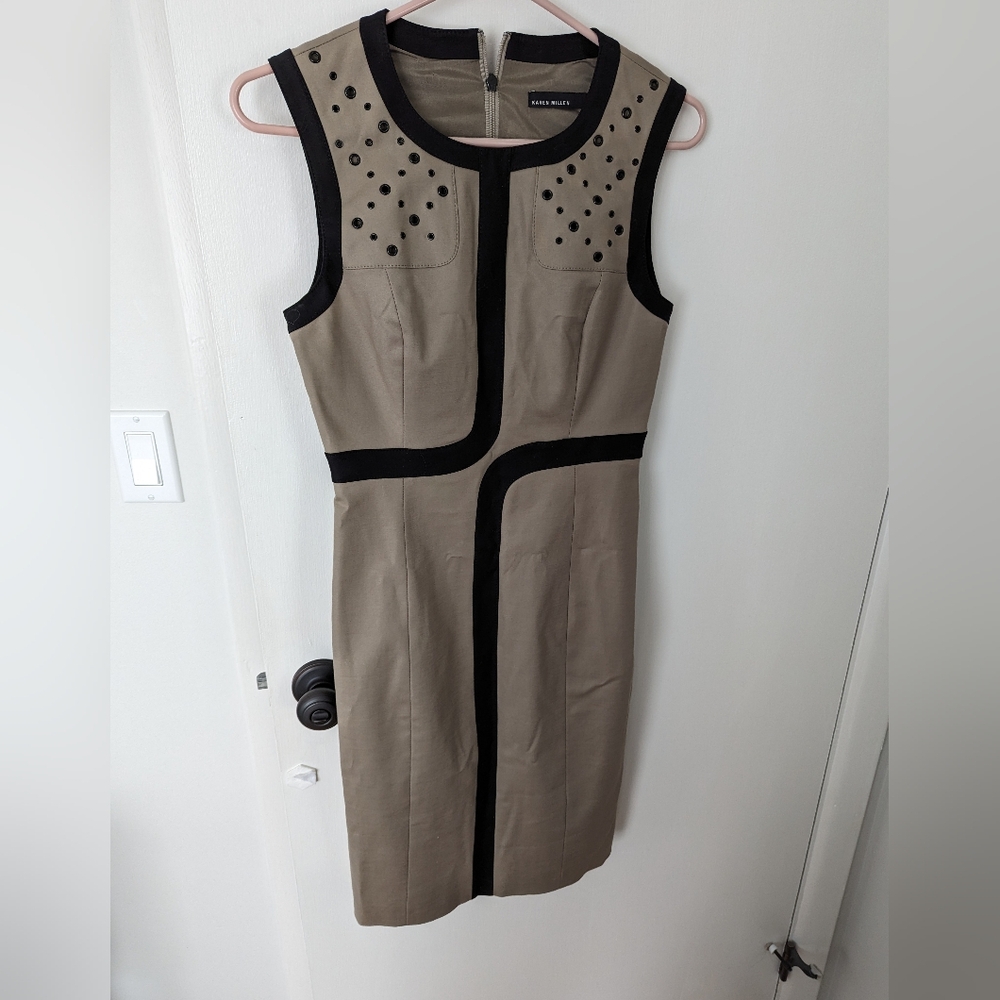 Karen Millen Eyelet Grommet fitted dress